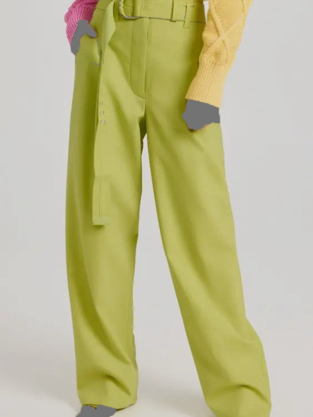 Philosophy Di Lorenzo Serafini Women's Green Pleated Pants Size IT36/US0